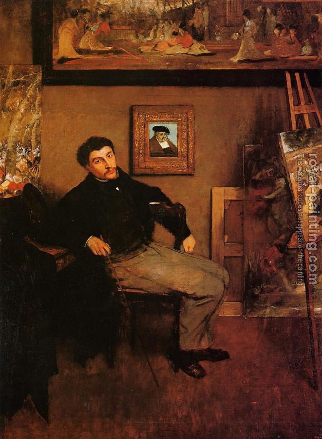 Edgar Degas : Portrait of James Tissot Edgar Degas : Portrait of James Tissot